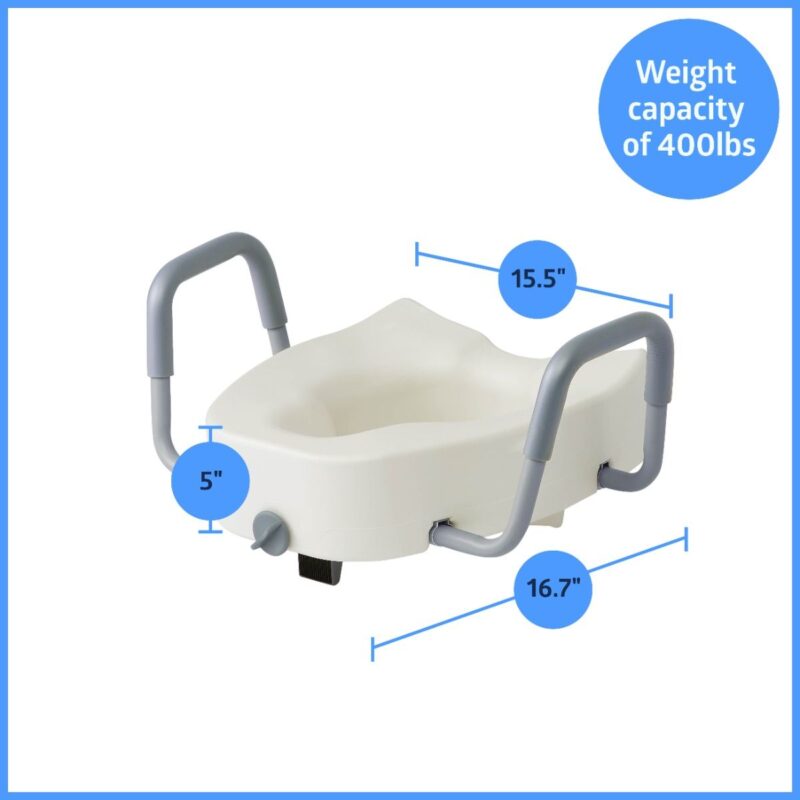 Elongated Toilet Seat with Arms - Image 2